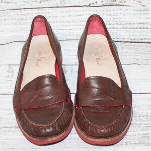 Cole Haan Loafer Shoes NikeAir Insoles Brown Casual Slip On Size 5.5